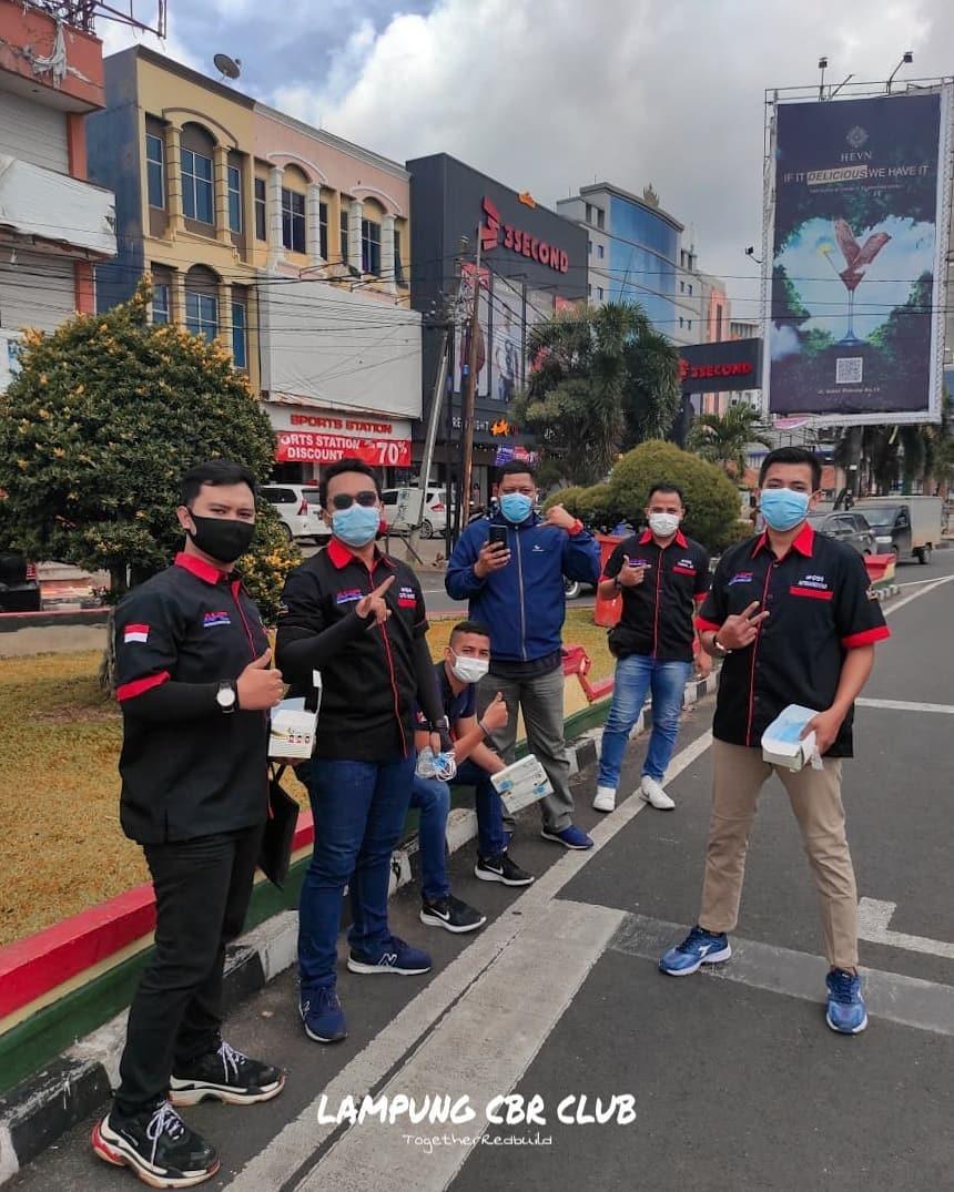 Lampung CBR Club Lakukan Aksi Bagi Masker Untuk Masyarakat