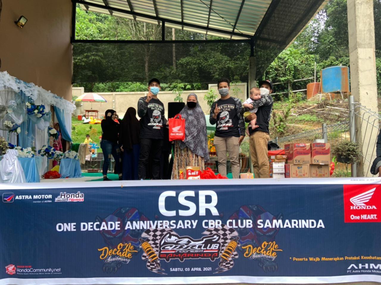 Anniversary 1 Dekade, Komunitas CBR CCI Samarinda Rayakan Dengan Baksos di Panti Asuhan