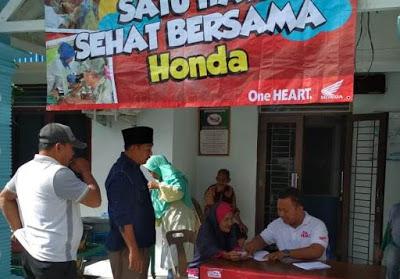 Honda Sumut Beri Pengobatan Gratis di Desa deli Serdang