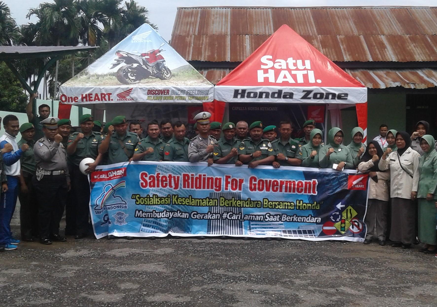 Honda Capella Gandeng TNI Lakukan Sosialisasi Safety Riding